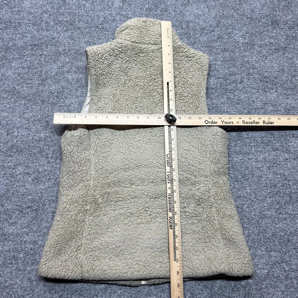 Patagonia Los Gatos Fleece Vest Womens Medium Beige Full Zip Pockets Sherpa Warm - Picture 8 of 10